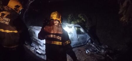 DUAS PESSOAS MORREM APÓS ACIDENTE ENVOLVENDO CARRO E MOTOCICLETA NA BR-153