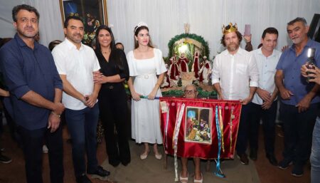 GOVERNADOR WANDERLEI BARBOSA PRESTIGIA A FOLIA DE SANTO REIS EM PEQUIZEIRO