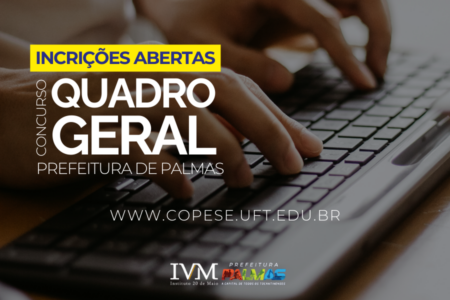 INSCRIÇÕES DO QUADRO GERAL DE PALMAS TEVE INÍCIO NESTA SEGUNDA-FEIRA, 29