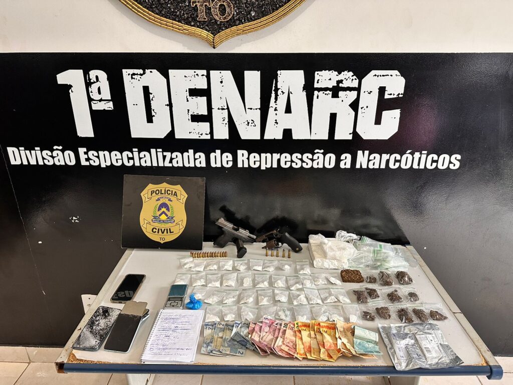 POLÍCIA CIVIL PRENDE TRÊS PESSOAS POR TRÁFICO DE DROGAS NA REGIÃO SUL DE PALMAS