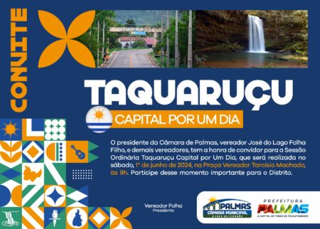 CÂMARA E PREFEITURA TRANSFEREM SEDES DOS PODERES PARA TAQUARUÇU NESTE SÁBADO (1º)