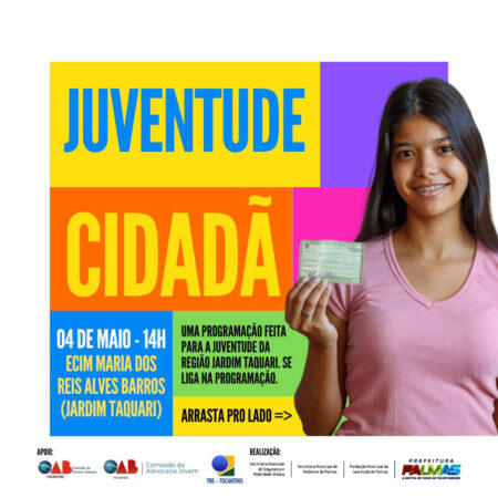 AÇÃO ‘JUVENTUDE CIDADÃ’ ACONTECE NESTE SÁBADO NO JARDIM TAQUARI; CONFIRA PROGRAMAÇÃO