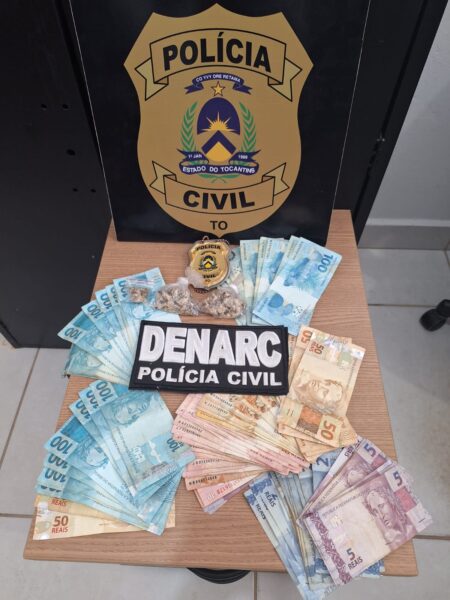 EM ARAGUAÍNA, HOMEM É PRESO PELA POLÍCIA CIVIL POR TRÁFICO DE DROGAS
