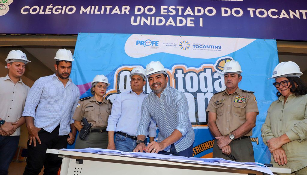 COM INVESTIMENTO DE R$ 3 MILHÕES, GOVERNADOR WANDERLEI BARBOSA ASSINA ORDEM DE SERVIÇO PARA REFORMA DO COLÉGIO MILITAR DE PALMAS