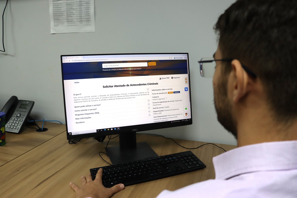 EMISSÃO DE ATESTADO DE ANTECEDENTES CRIMINAIS PASSA A SER GRATUITA NO TOCANTINS