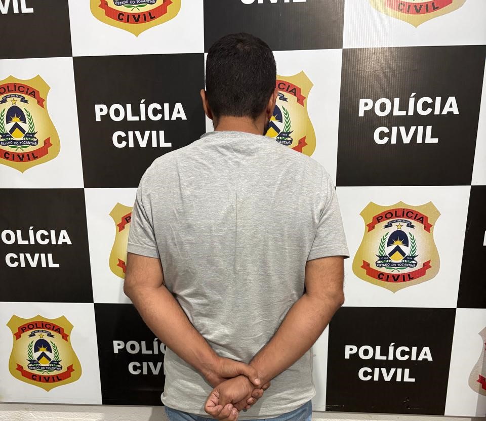 EM PARAÍSO DO TOCANTINS, POLÍCIA CIVIL PRENDE HOMEM INVESTIGADO POR MAIS DE 20 CRIMES