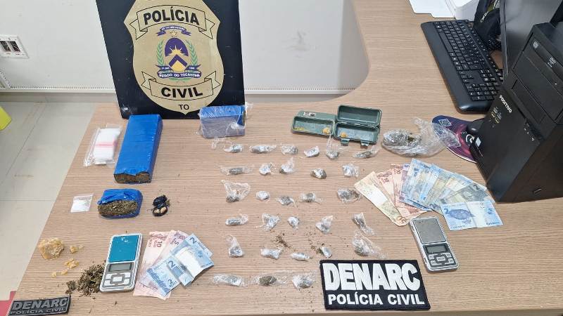 EM ARAGUAÍNA, POLÍCIA CIVIL PRENDE QUATRO PESSOAS POR TRÁFICO DE DROGAS