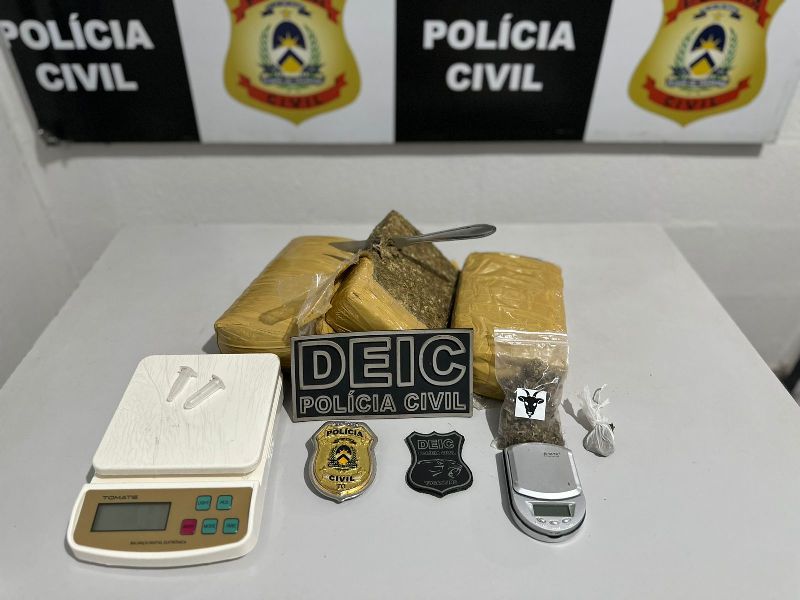 POLÍCIA CIVIL PRENDE HOMEM POR TRÁFICO DE DROGAS E APREENDE ADOLESCENTE EM PARAÍSO DO TOCANTINS