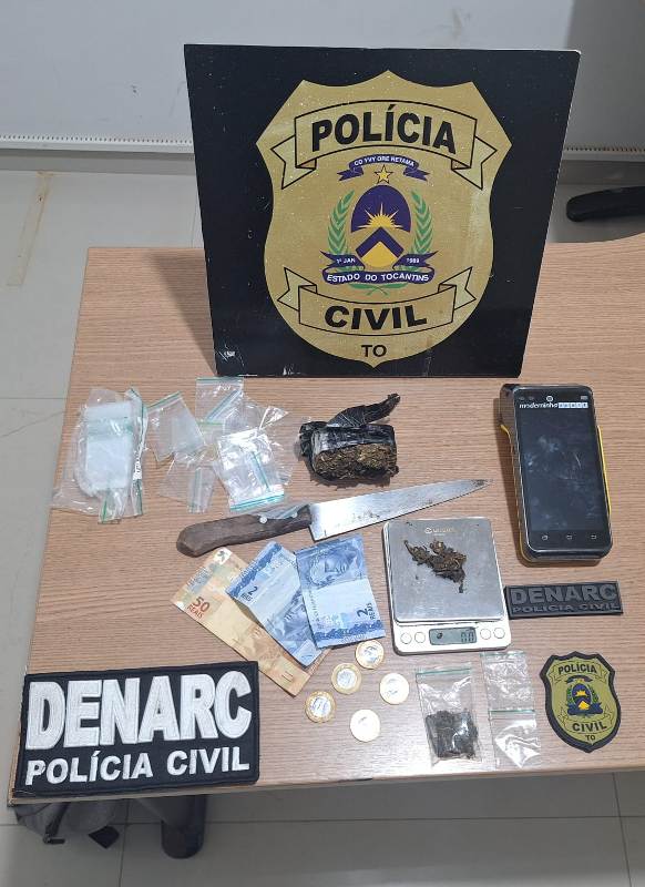 TRAFICANTE QUE USAVA A PRÓPRIA CASA COMO PONTO DE VENDA DE DROGAS É PRESO PELA POLÍCIA CIVIL EM ARAGUAÍNA