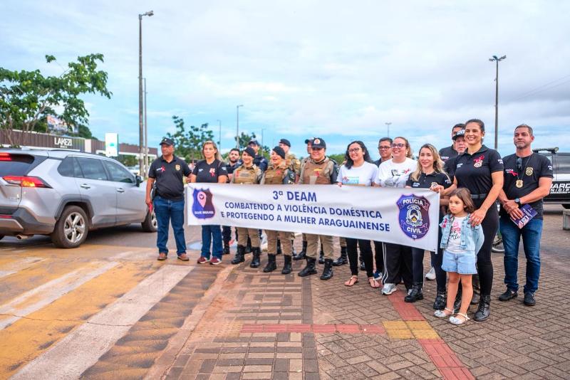 OPERAÇÃO MULHER SEGURA: POLÍCIA CIVIL REALIZA BLITZ EDUCATIVA DE CONSCIENTIZAÇÃO CONTRA A VIOLÊNCIA DOMÉSTICA EM ARAGUAÍNA