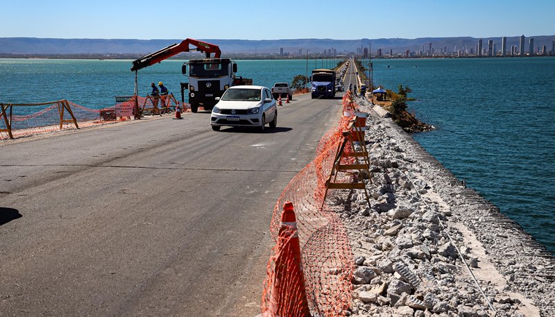 OBRAS NA PONTE ENTRE PALMAS E LUZIMANGUES ALCANÇAM 85% DE EXECUÇÃO E EXIGEM ATENÇÃO REDOBRADA DE MOTORISTAS E CICLISTAS